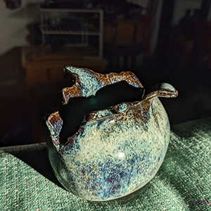 A ceramic dragon egg