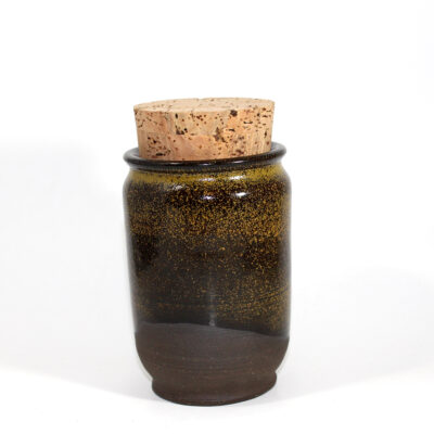 Tenmoku Corked Jar 4"