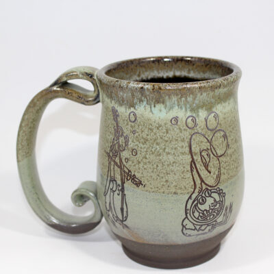 Frog Band Musicians Mug featuring Tanya Harsch Design (20 oz)