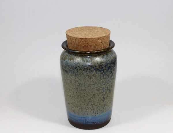 Mossy Green Corked Jar 5 1/2" - Image 2