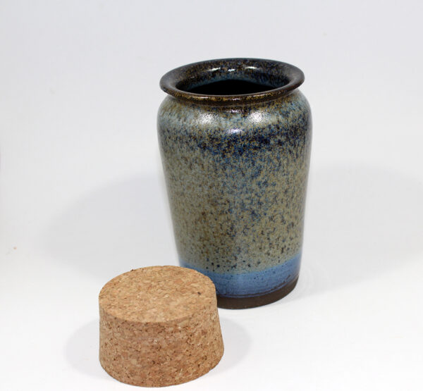 Mossy Green Corked Jar 5 1/2" - Image 4