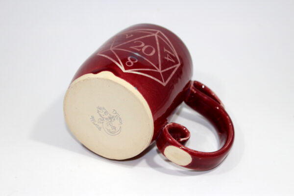 Red Spiral Handle D20 Mug (14 oz.) - Image 5