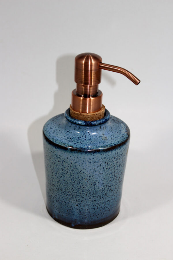 Blue Copper Top Soap Dispenser