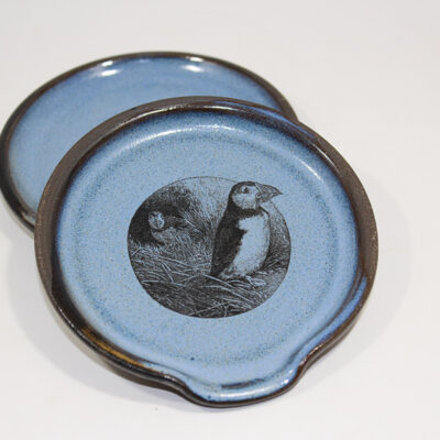 Blue Puffin Spoon Rest