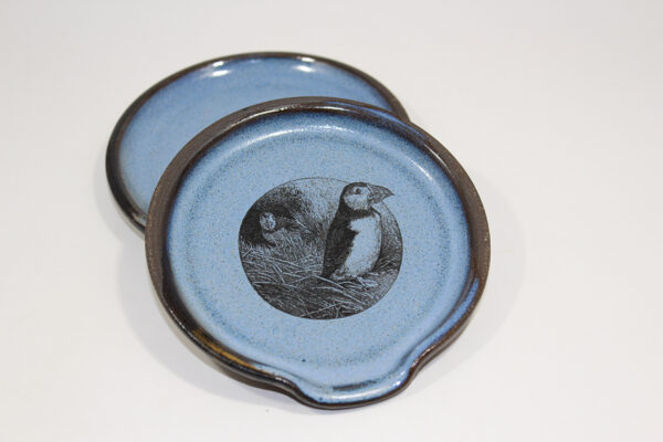 Blue Puffin Spoon Rest