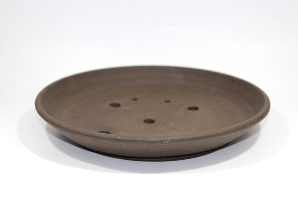 Unglazed Black Stoneware Tray Style Bonsai Pot 8" - Image 3