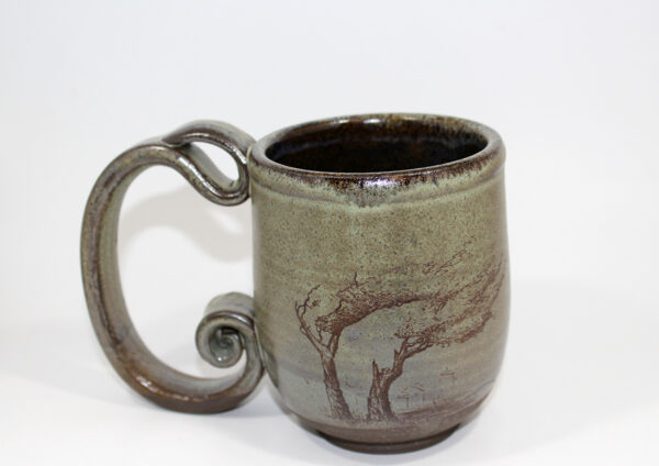 Green Spiral Handle Trail Scenes Mug (16 oz.) - Image 4