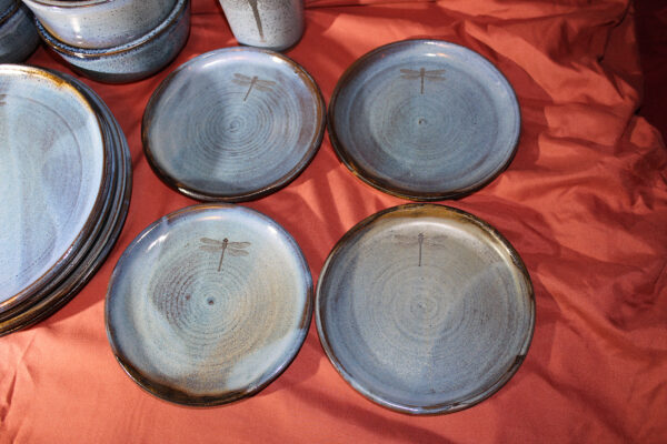 "Dragonfly Pond" Set of Tableware Dishes - Image 4