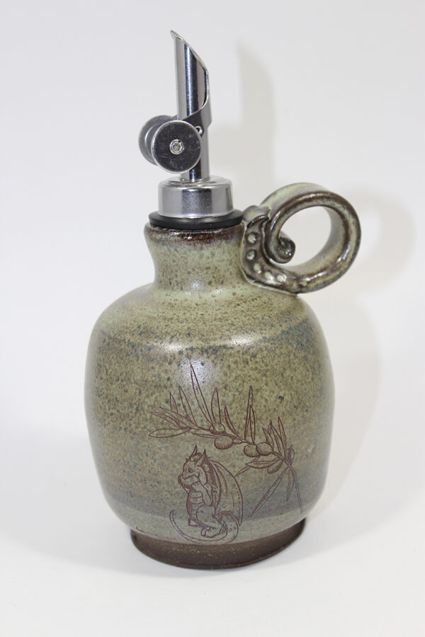 Olive Dragon Green Oil & Vinegar Dispenser Bottle - Image 2