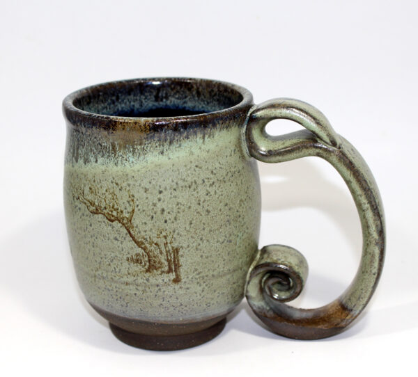 Green Spiral Handle Trail Scenes Mug (12 oz.) - Image 5