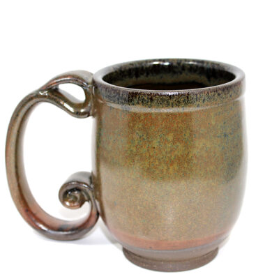 Copper Red Spiral Handle Pint Mug