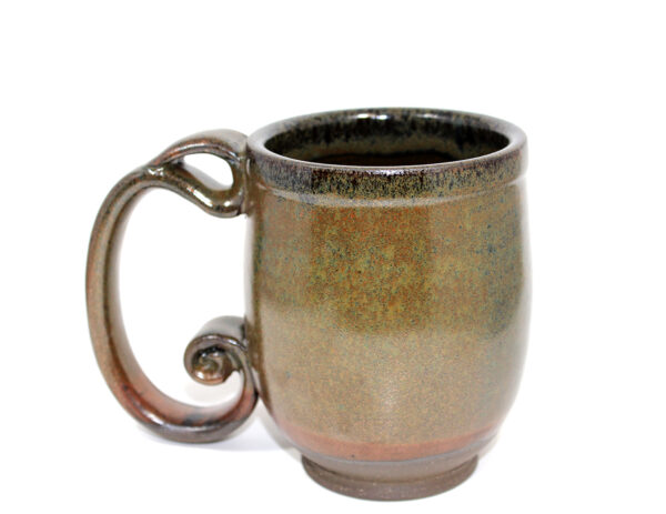 Copper Red Spiral Handle Pint Mug