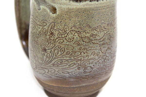 Bee Tree in the Lotus Marsh Green Mug (16 oz.) - Image 4