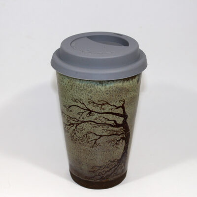 Gnarly Windblown Tree Travel Mug (12 oz)