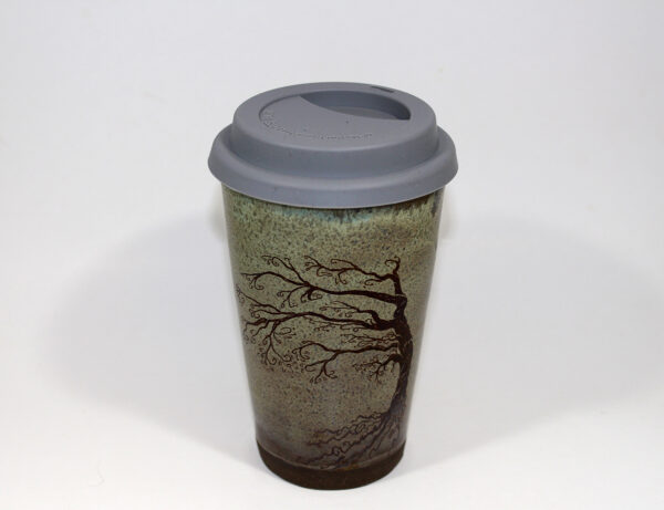 Gnarly Windblown Tree Travel Mug (12 oz)