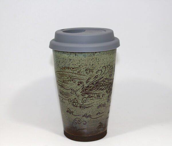 Geometric Dragon Travel Mug (12 oz)