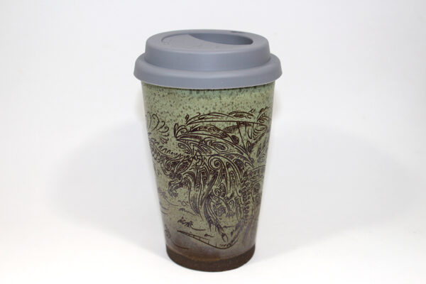 Geometric Dragon Travel Mug (12 oz) - Image 3