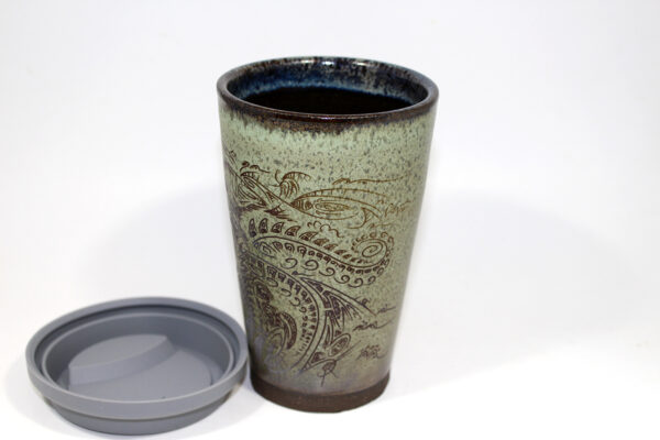 Geometric Dragon Travel Mug (12 oz) - Image 4