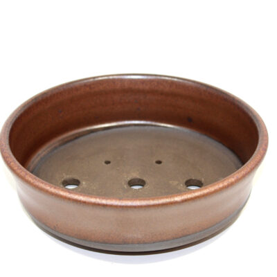 Copper Red Flared Lip Bonsai Planter