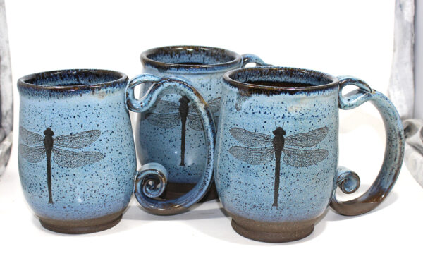 Blue Ceramic Dragonfly Mug (18 oz.) - Image 2