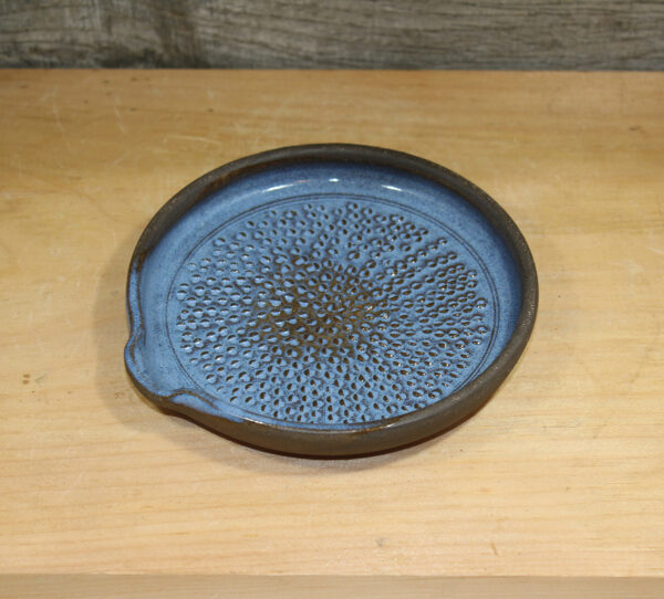 Blue Garlic Grater Shredder Spoon Rest