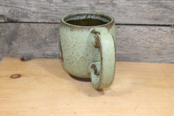 Gnarled Windblown Tree Green Mug (14 oz.) - Image 3