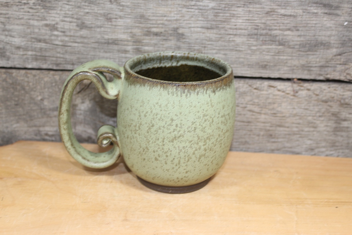 Gnarled Windblown Tree Green Mug (14 oz.) - Image 4