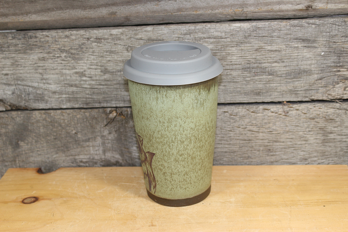 Green Raccoon Travel Mug (14 oz.) - Image 3